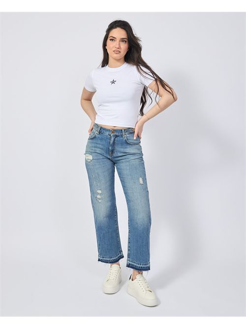 Guess cropped T-shirt with logo GUESS | W5GI38-J1314G011