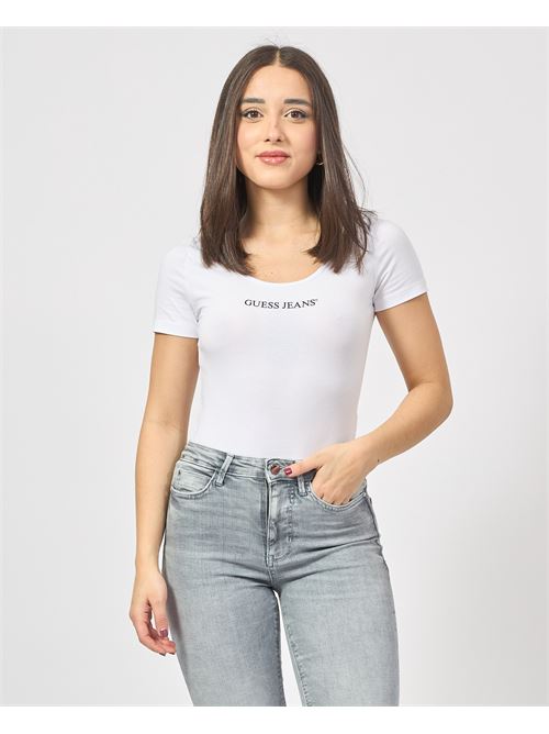 Guess body T-shirt with wide neckline and logo GUESS | W5GP25-J1314G011