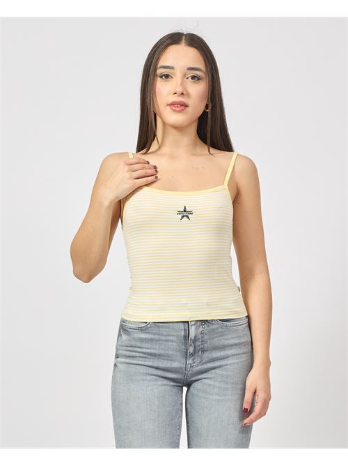 Haut slim Guess à rayures et logo GUESS | W5GP35-KCIE1S20U