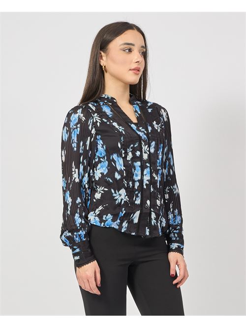 Camicia donna Guess con scollo a V in chiffon GUESS | W5RH16-WDW82P7UN