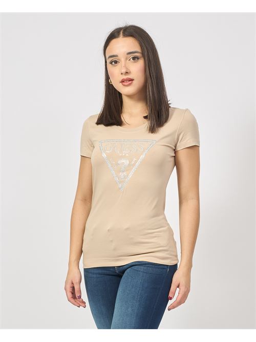 T-shirt Guess con logo triangolo GUESS | W5RI11-J1314A90F