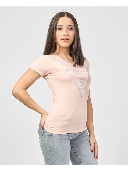 Guess V-neck T-shirt with triangle logo GUESS | W5RI21-J1314A61L