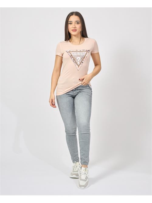 T-shirt Guess avec logo triangle animalier GUESS | W5RI22-J1314G6O3