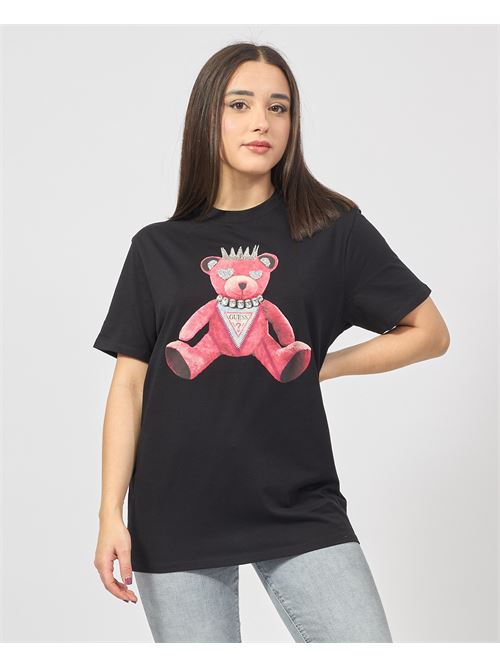 T-shirt Guess coupe régulière avec imprimé GUESS | W5RI30-K9RM1JBLK