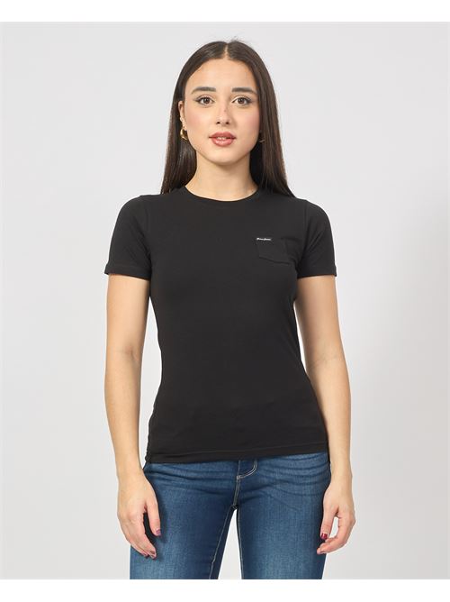 T-shirt in cotone Guess con taschino GUESS | W5RI52-J1314JBLK