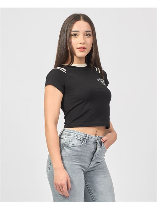 T-shirt cropped Guess con stampa GUESS | W5RI53-J1314JBLK