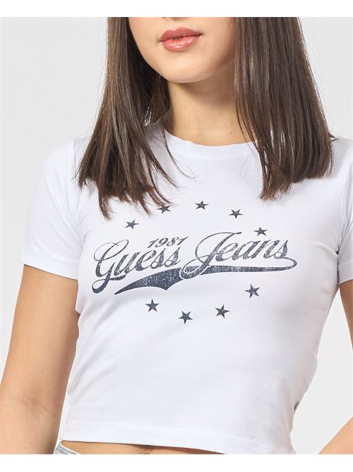 T-shirt en coton Guess avec logo sur le devant GUESS | W5RI59-J1314G011