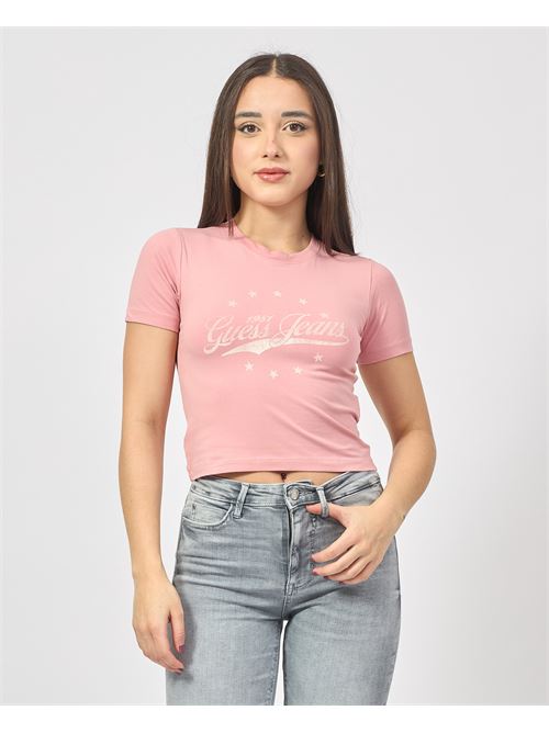 T-shirt en coton Guess avec logo sur le devant GUESS | W5RI59-J1314G682