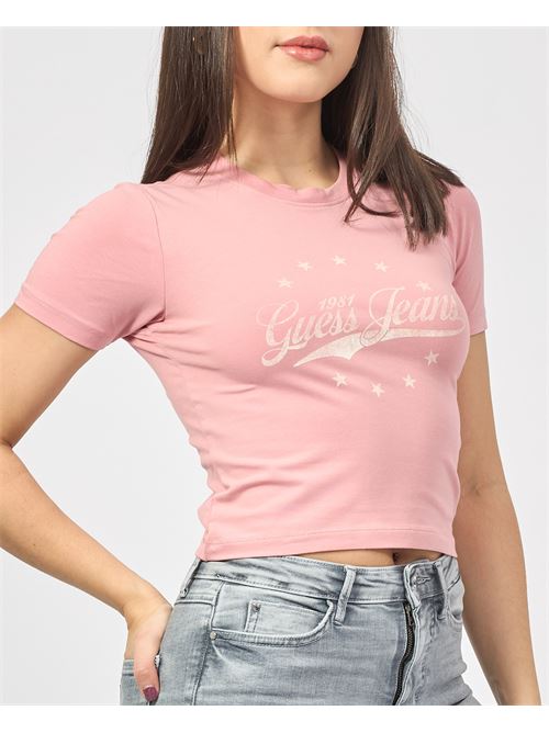 T-shirt en coton Guess avec logo sur le devant GUESS | W5RI59-J1314G682