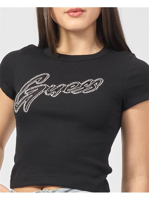 Guess Studded Logo T-Shirt GUESS | W5RI68-KA0H1JBLK