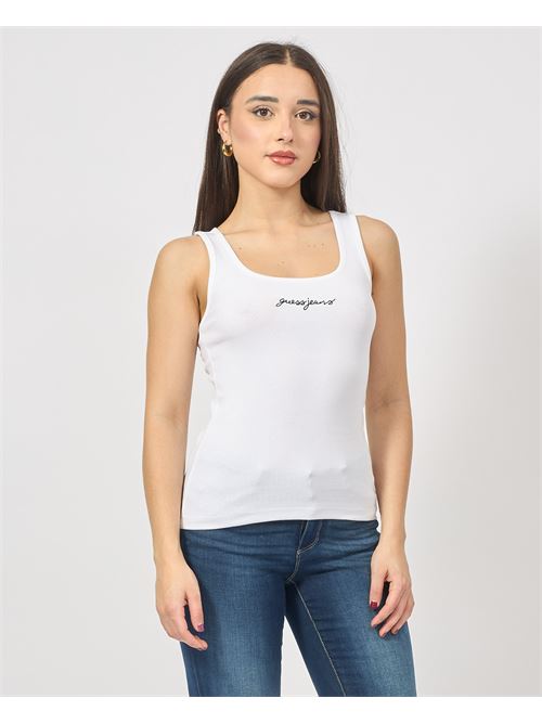 Guess slim fit ribbed top GUESS | W5RP48-KA0H1G011