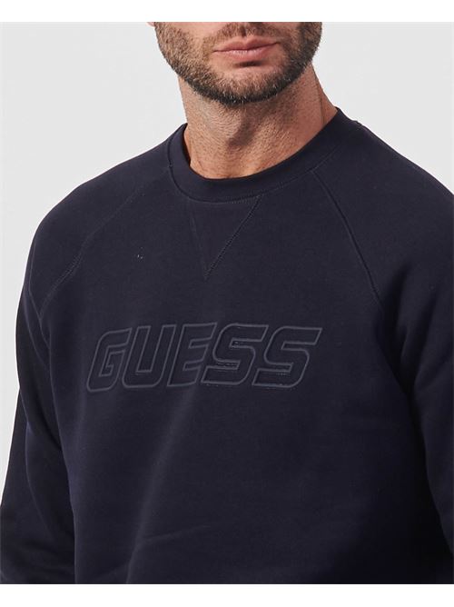 Sweat-shirt à col rond Guess avec logo sur le devant GUESS | Z4YQ16-K9V31DPM