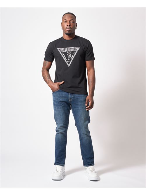 T-shirt in cotone Guess con logo triangolo GUESS | Z5RI12-J1314JBLK