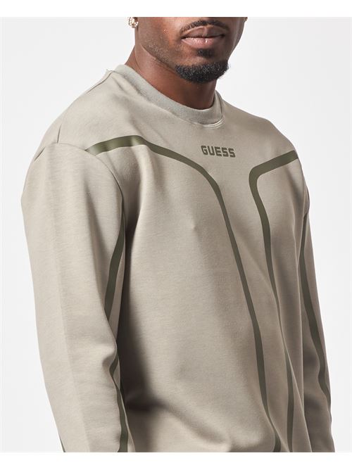 Sweat-shirt homme Guess à rayures contrastées GUESS | Z5RQ10-KCNS0G855