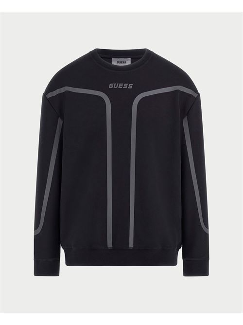 Sweat-shirt homme Guess à rayures contrastées GUESS | Z5RQ10-KCNS0JBLK