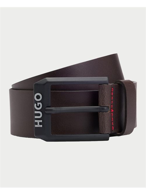 Hugo men's belt with opaque logo buckle HUGO | 50503404202