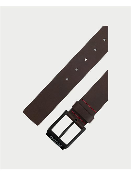 Hugo men's belt with opaque logo buckle HUGO | 50503404202