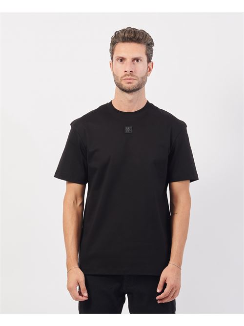 T-shirt Hugo Regular Fit noir en coton tissé HUGO | 50505201001