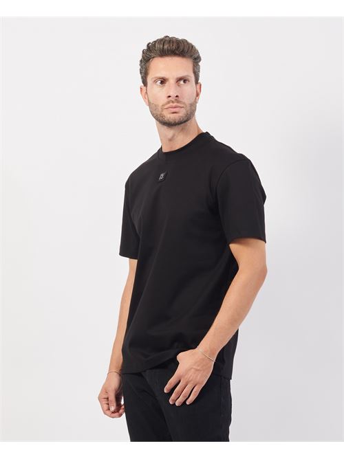 Hugo regular fit black t-shirt in woven cotton HUGO | 50505201001