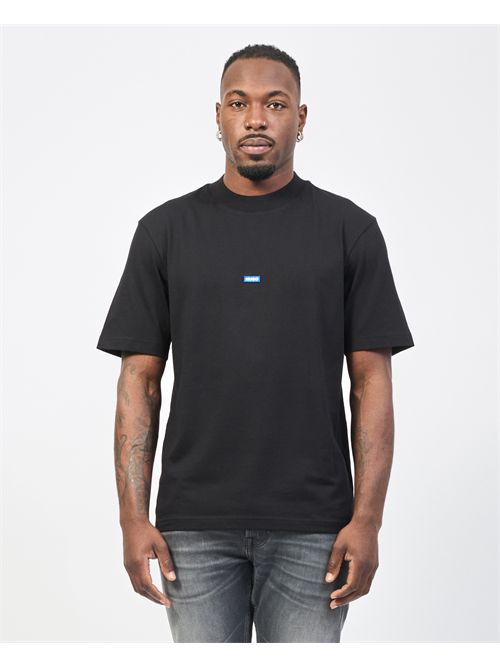 Hugo crew neck T-shirt in cotton jersey with patch HUGO | 50509991001