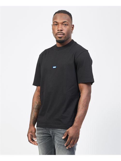 Hugo crew neck T-shirt in cotton jersey with patch HUGO | 50509991001