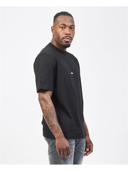 Hugo crew neck T-shirt in cotton jersey with patch HUGO | 50509991001