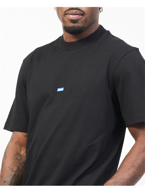 Hugo crew neck T-shirt in cotton jersey with patch HUGO | 50509991001