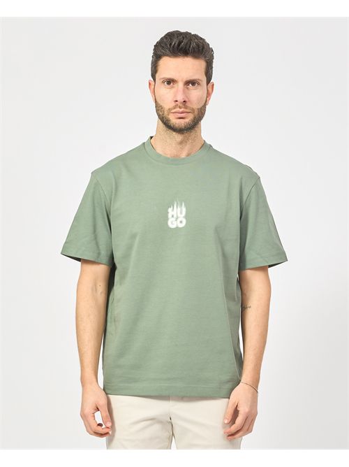 Hugo Men's Crew Neck T-Shirt with Flame Logo HUGO | 50530434343