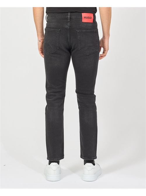 Jeans uomo in denim di Hugo a gamba dritta HUGO | 50530597008