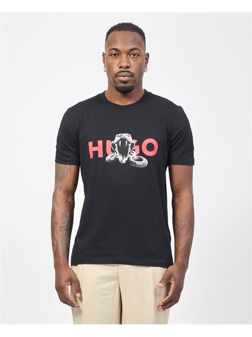 T-shirt Hugo in cotone con grafica animale HUGO | 50530607001