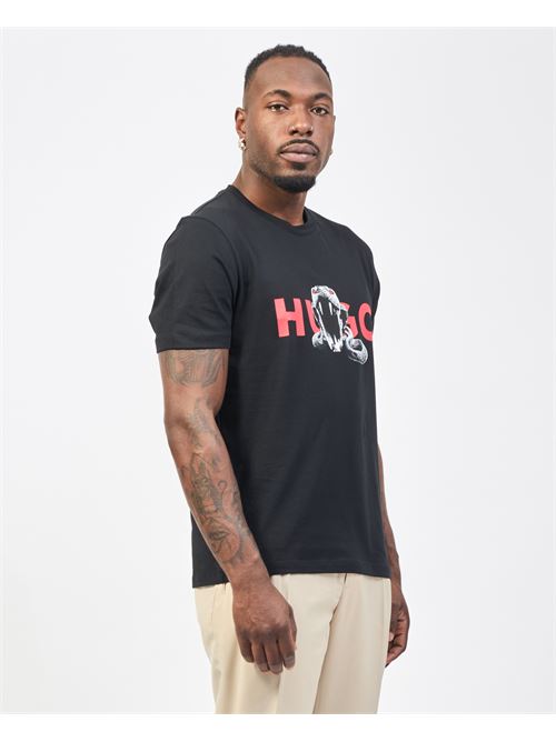 Hugo Cotton T-Shirt with Animal Graphic HUGO | 50530607001