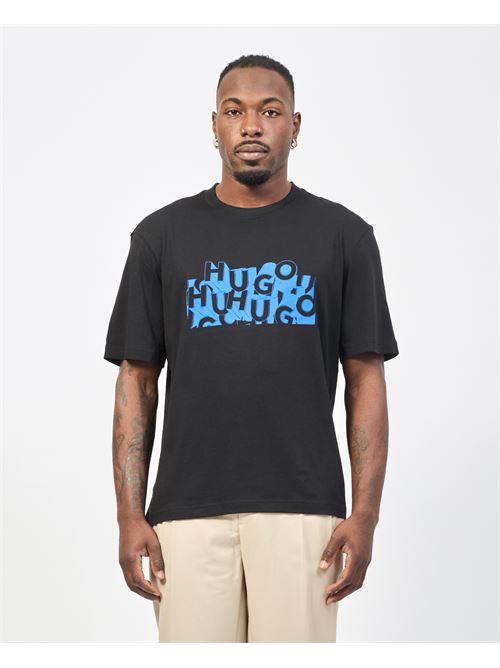 Hugo Men's T-Shirt with Decomposed Logo Print HUGO | 50533528001