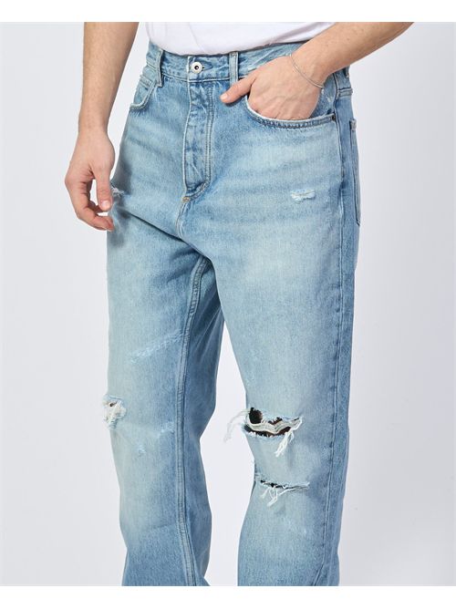 Jean baggy fit pour homme Hugo en denim usé HUGO | 50534527429