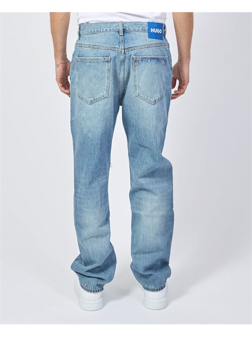 Hugo men's baggy fit jeans in worn-out denim HUGO | 50534527429