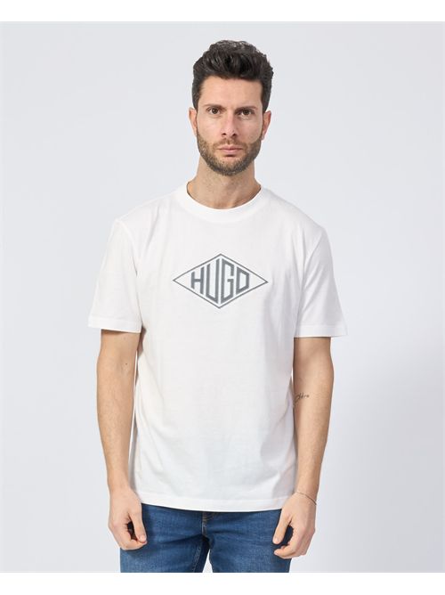 Hugo Crew Neck T-Shirt with 3D Logo