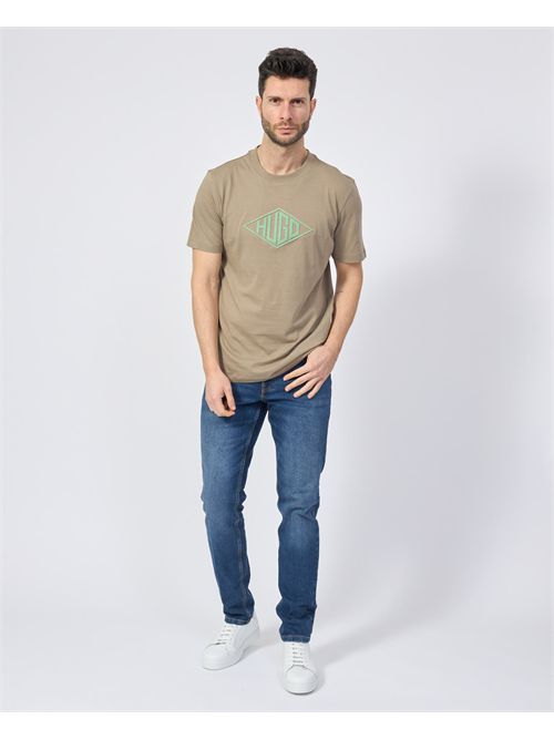 Hugo Crew Neck T-Shirt with 3D Logo HUGO | 50534934219