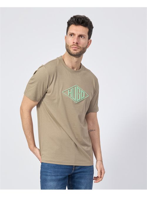 Hugo Crew Neck T-Shirt with 3D Logo HUGO | 50534934219