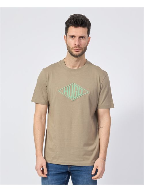 Hugo Crew Neck T-Shirt with 3D Logo HUGO | 50534934219