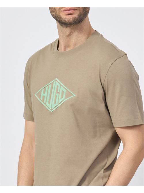 Hugo Crew Neck T-Shirt with 3D Logo HUGO | 50534934219