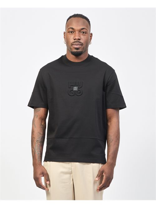 Hugo woven cotton T-shirt with logo HUGO | 50535499001