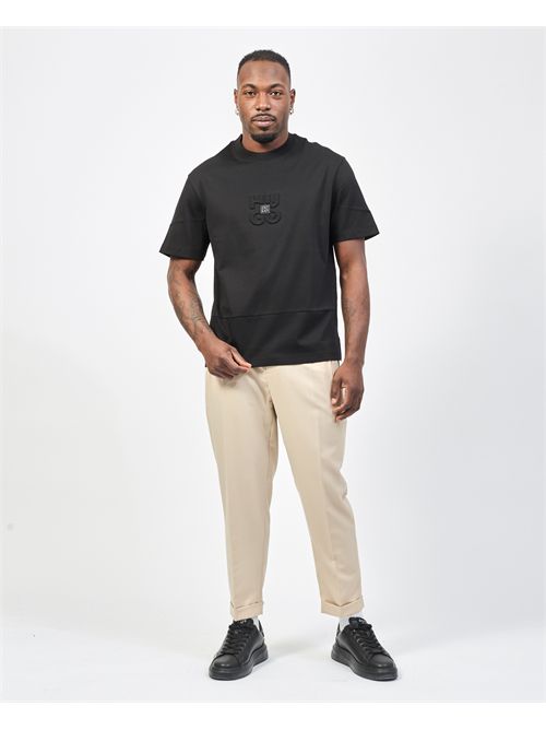 Hugo woven cotton T-shirt with logo HUGO | 50535499001