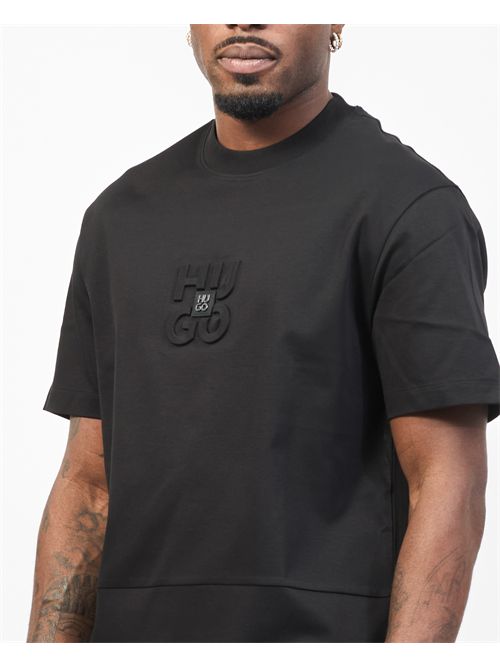 Hugo woven cotton T-shirt with logo HUGO | 50535499001