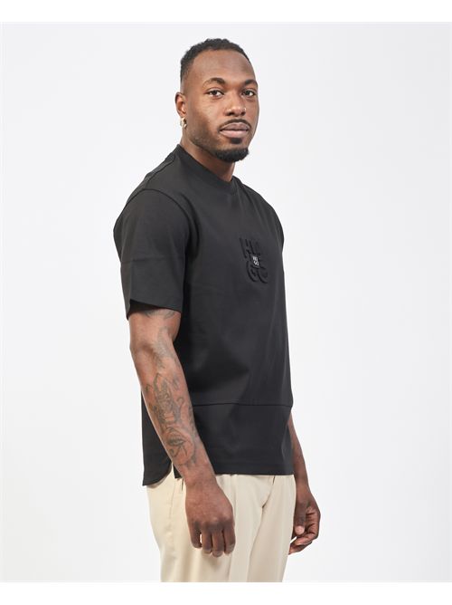 Hugo woven cotton T-shirt with logo HUGO | 50535499001