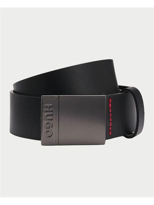 Hugo Men's Leather Belt with Engraved Logo HUGO | 50537040002