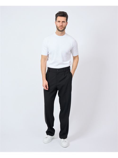 Hugo black trousers in stretch twill HUGO | 50538671001