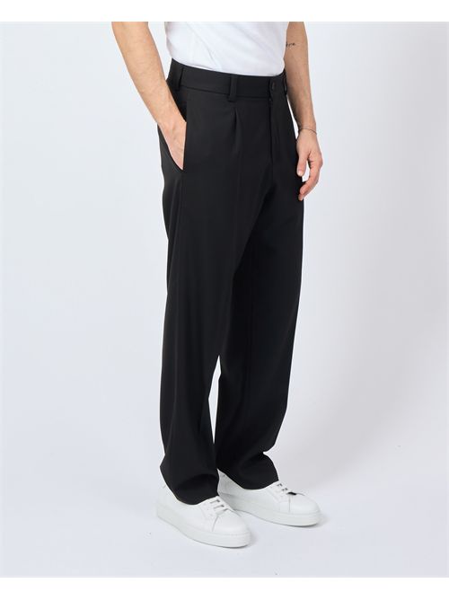 Hugo black trousers in stretch twill HUGO | 50538671001