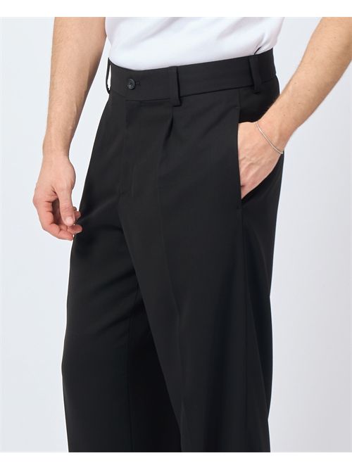 Hugo black trousers in stretch twill HUGO | 50538671001