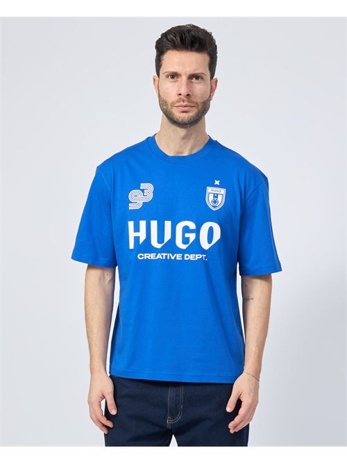 Hugo Men's T-Shirt with Football Print HUGO | 50541252493