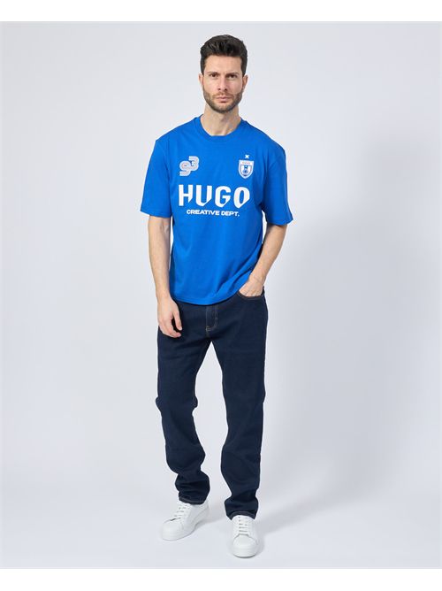 Hugo Men's T-Shirt with Football Print HUGO | 50541252493