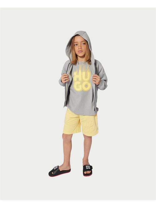 Hugo sweatshirt for kids with hood and zip HUGO | G0036003F